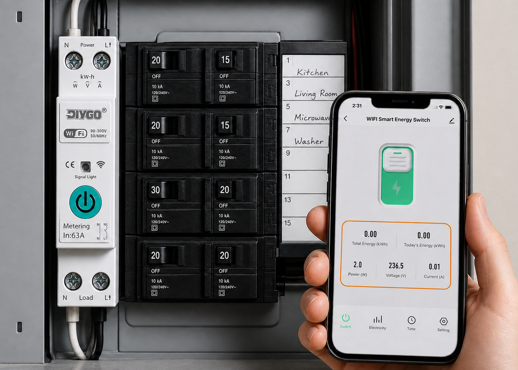 BillShield™ - Smart Energy-Saving Breaker (WiFi)