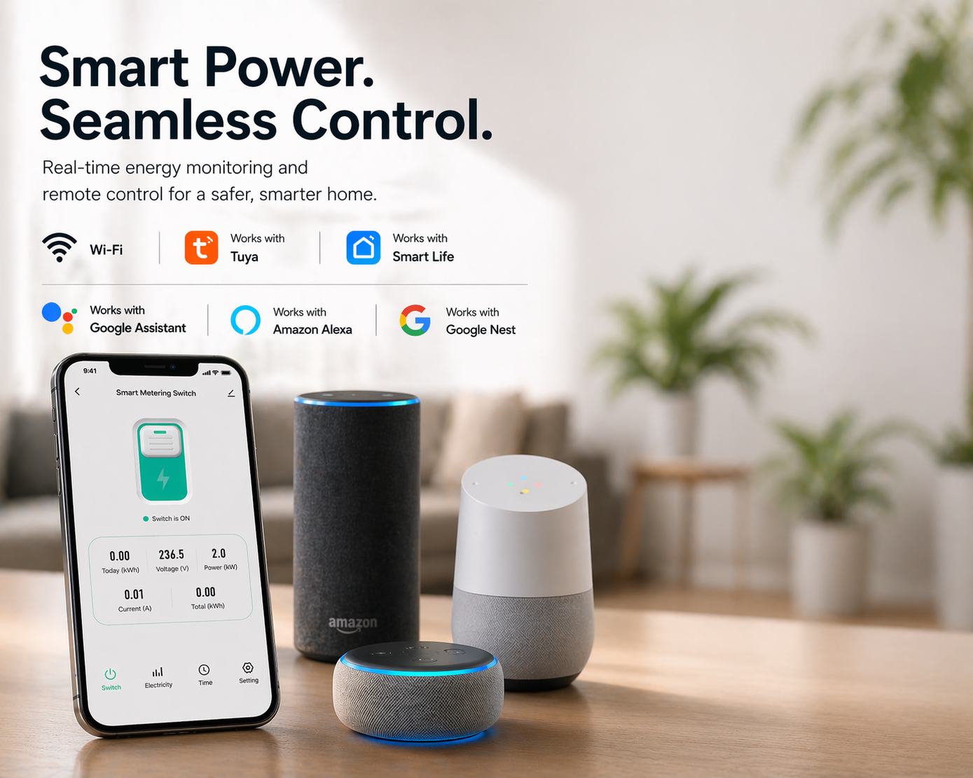 BillShield™ - Smart Energy-Saving Breaker (WiFi)